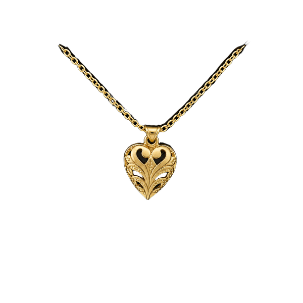 Unbranded Gold Tone Heart Pendant Necklace 14Kt Gold Tone