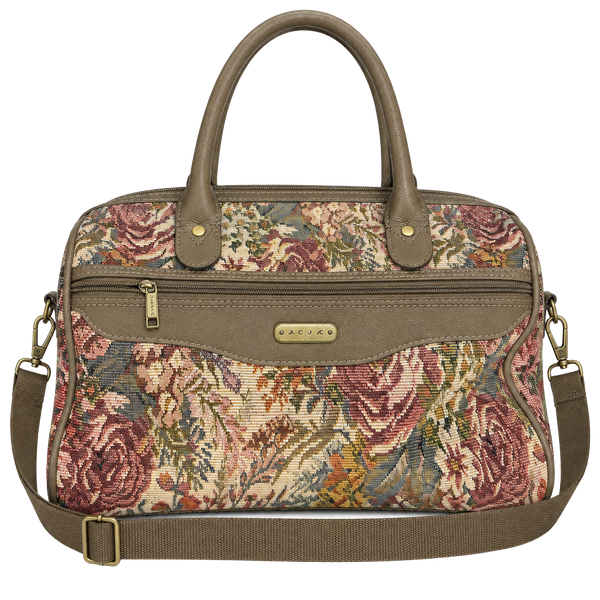 Vintage Jaguar Floral Tapestry Weekender Travel Luggage Bag