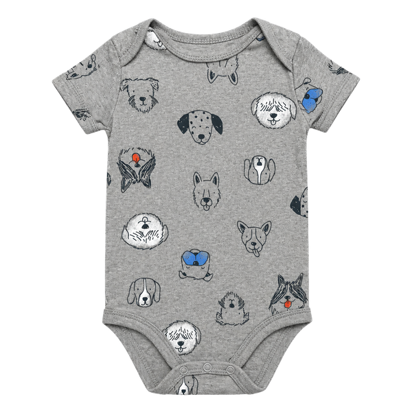 Carters Onsie Size 6M Brown Dog Print Short Sleeve Onesie