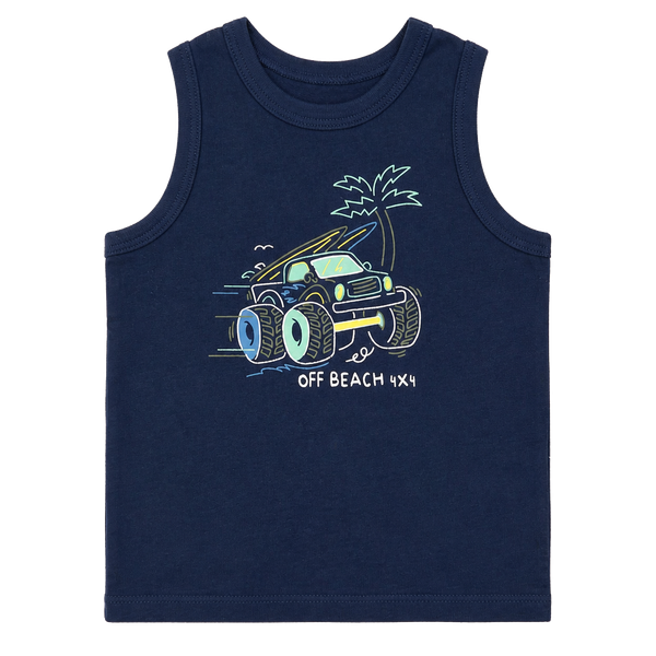 Garanimals Off Beach 4x4 Monster Truck Tank Top Size 2T Navy Blue