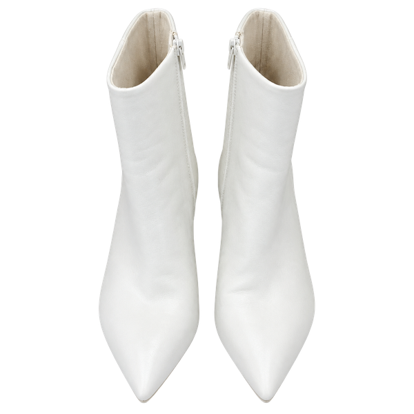 Open Edit White Ankle Boots