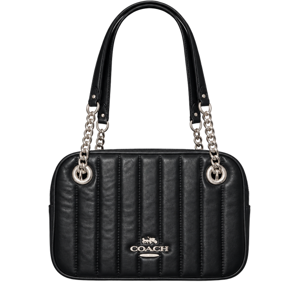 Coach leather puffy crossbody chain bag and