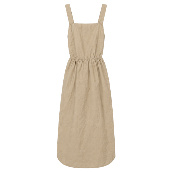 Urban Revivo Midi Dress Size US 6 Khaki Square Neck Cross Back