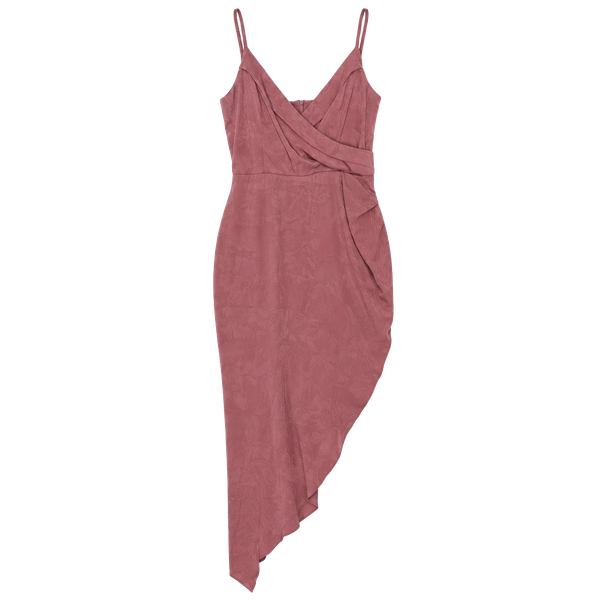 Lulus Let's Celebrate Tonight Mauve Satin Asymmetrical Dress Size S