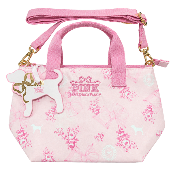 PINK x LoveShackFancy Beaux Icons Mini Tote Crossbody NWT Floral Pink