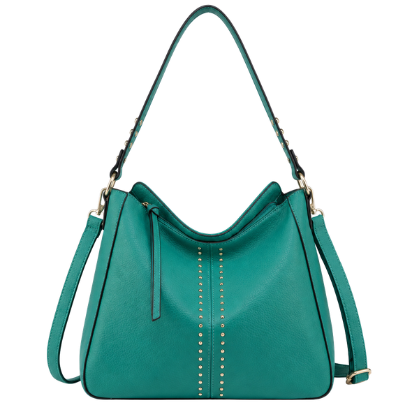 Montana West Hobo Bag Size Large Turquoise Vegan Leather