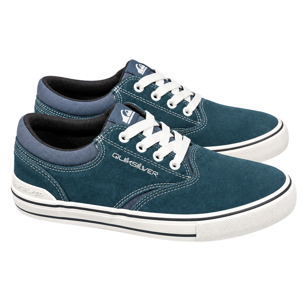 Quiksilver Aerial Shoes Size 8 Blue Leather Skate Sneakers New