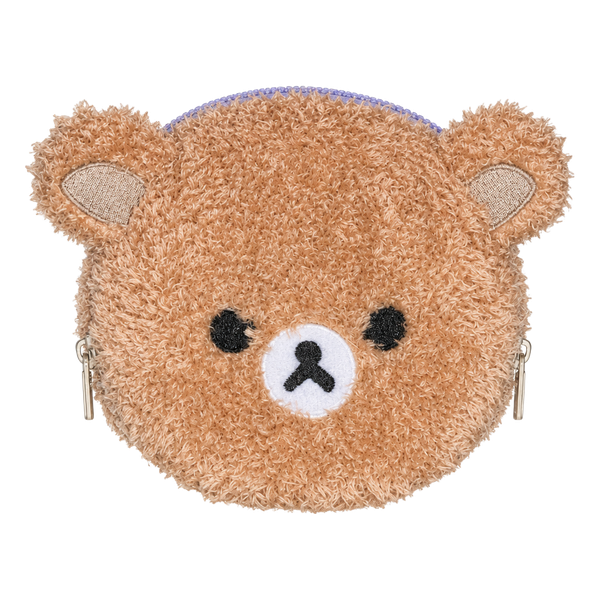 Rilakkuma Plush Bear Face Cosmetic Makeup Bag Zipper Closure Pouch San-x