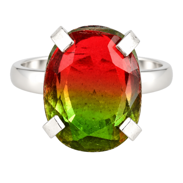 925 Sterling Silver Multi-Colored Hydro Quartz Ring