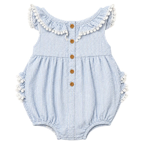 Tommy Bahama Bubble Romper Size 6-9M Blue Stripe
