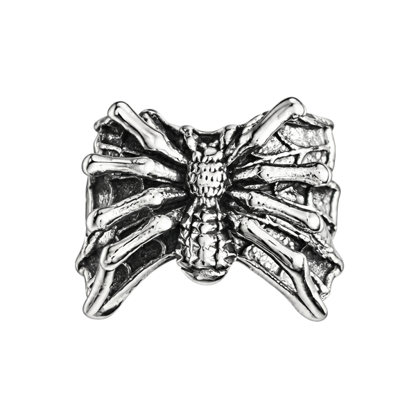 Vintage Punk Rock Spider Web Adjustable Open Ring Size 9-13