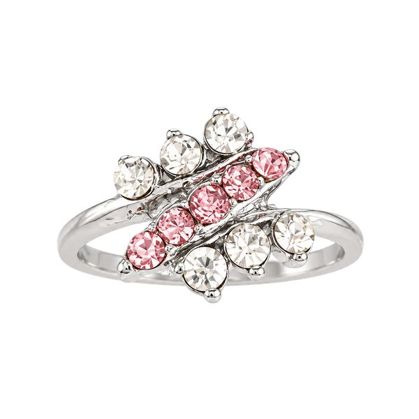 Vintage Cubic Zirconia Rhinestone Cluster Ring Sterling Silver Ring Size 6