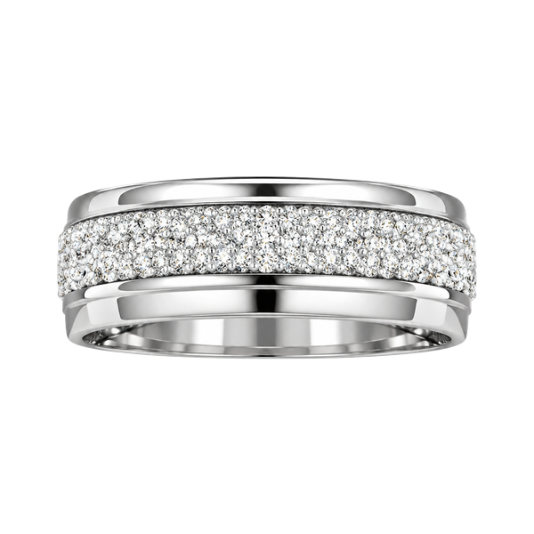 Titanium Steel Silver Sandblasted 6mm Band Ring Size 12