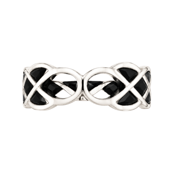 Celtic Knot Band Titanium Steel Silver Ring Size 5