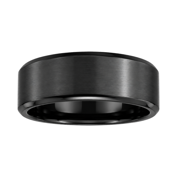 Tungsten Carbide Black Wide Band Polished Minimalist 6mm Size 11