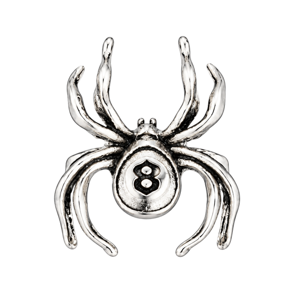 Silver Spider 8 Ball Ring Size 7