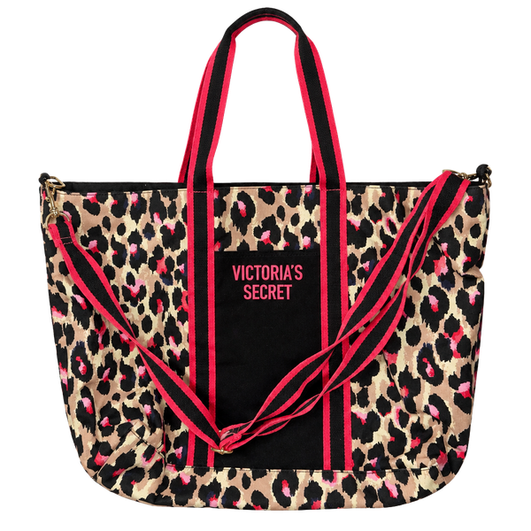 NWT Victoria's Secret Leopard Print Weekender Tote Bag