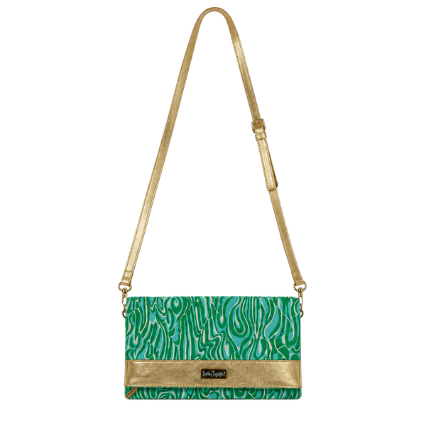 Lilly Pulitzer Finders Keepers Crossbody Fold Over Clutch Purse
