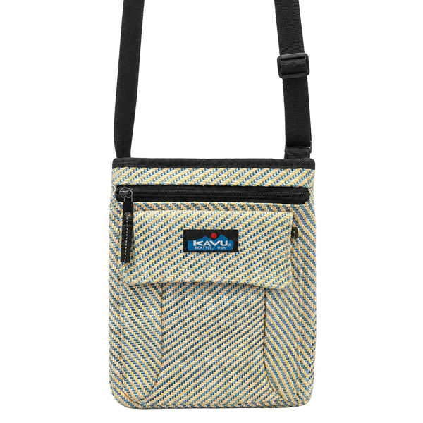 Kavu Keeper Crossbody Bag Blue Yellow Woven