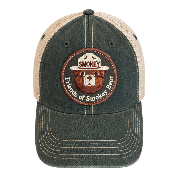 Smokey Bear Friends Of Smokey Bear Mesh Trucker Hat Green
