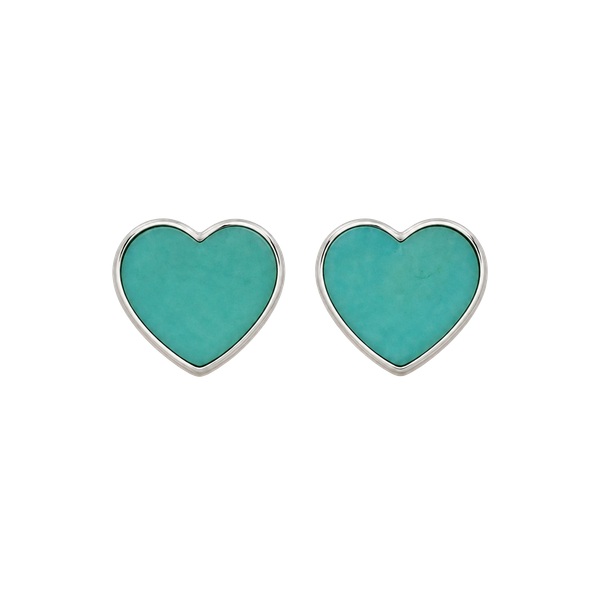 925 Silver Tiffany & Co. Inspired Return to Tiffany Enamel Heart Stud Earrings from Dubai