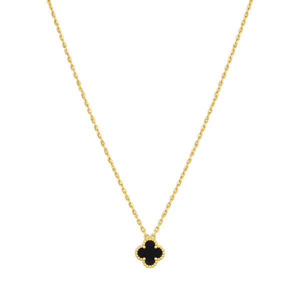 18k clover design Dubai Gold Necklace