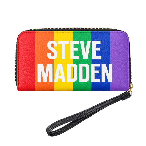Steve Madden Rainbow Pride Zip-Around Wallet Wristlet
