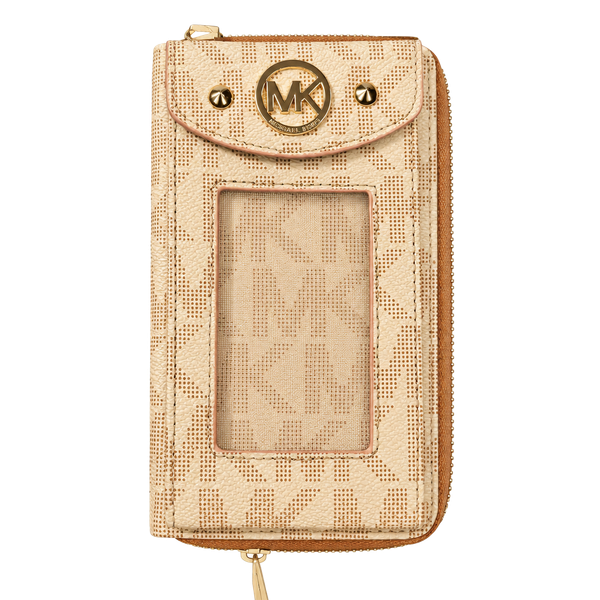 Michael Kors Monogram Phone Wallet Crossbody Bag ID Holder