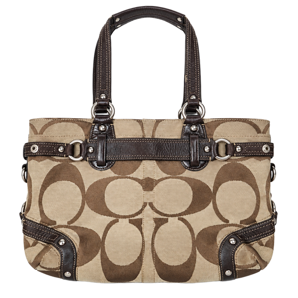 Coach Vintage Signature C Carly Jacquard Shoulder Bag Brown/Beige 10619 – AS IS / TLC