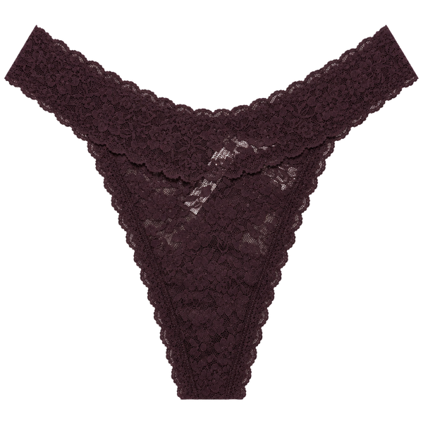 Victoria's Secret Lace Thong Size XL Burgundy