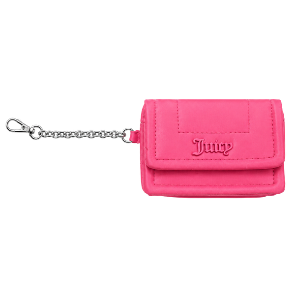 Juicy Couture Pink Quilted Keychain Purse Pouch