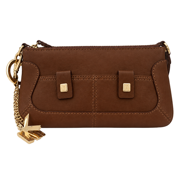MICHAEL Michael Kors Brown Leather Wristlet Handbag