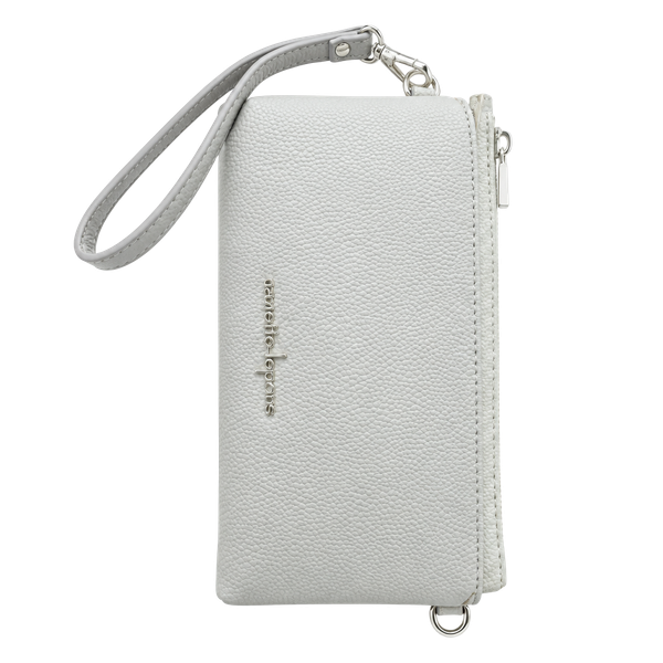 Nanette Lepore Beige Faux Leather Wristlet Handbag