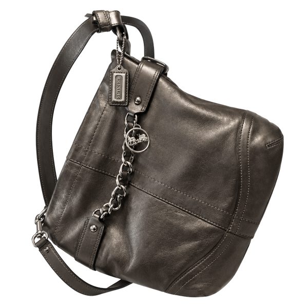 COACH Y2K Grey Metallic Leather Bag