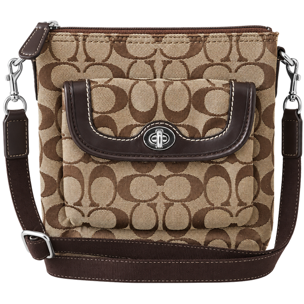 Coach Y2K Signature C Jacquard Park Swingpack Crossbody Brown Bag