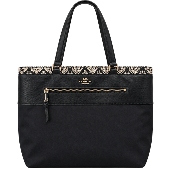 Kate Spade New York Black Nylon Leather Tote Bag