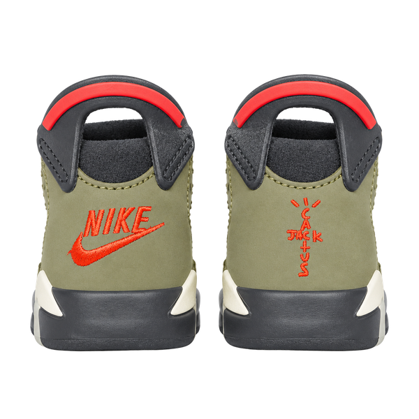 Nike Air Jordan 6 Retro Travis Scott Olive Size 12C Youth Sneakers