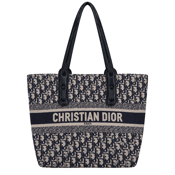 Christian Dior Tote Bag Blue Oblique Canvas