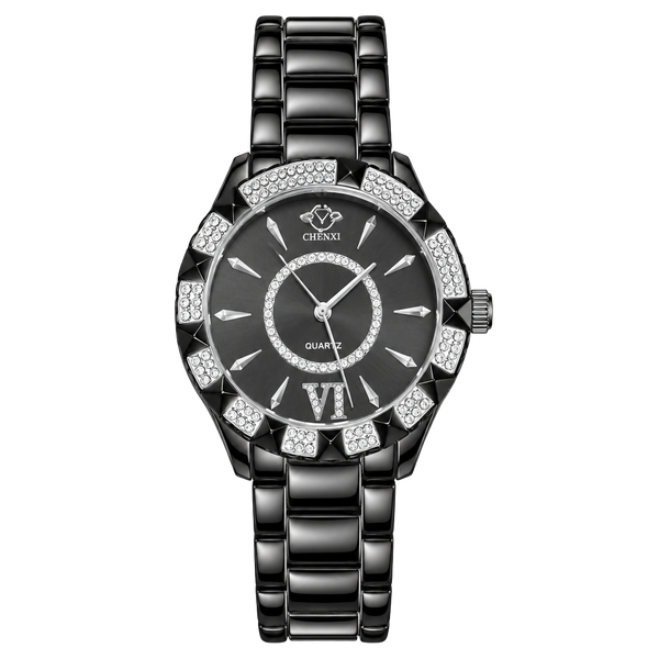 Gevril GV2 Venice Diamond Watch 39mm Black Dial Stainless Steel Bracelet