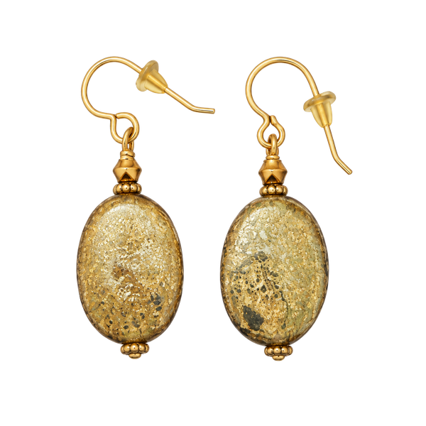 Natural Bronzite Oval earrings 