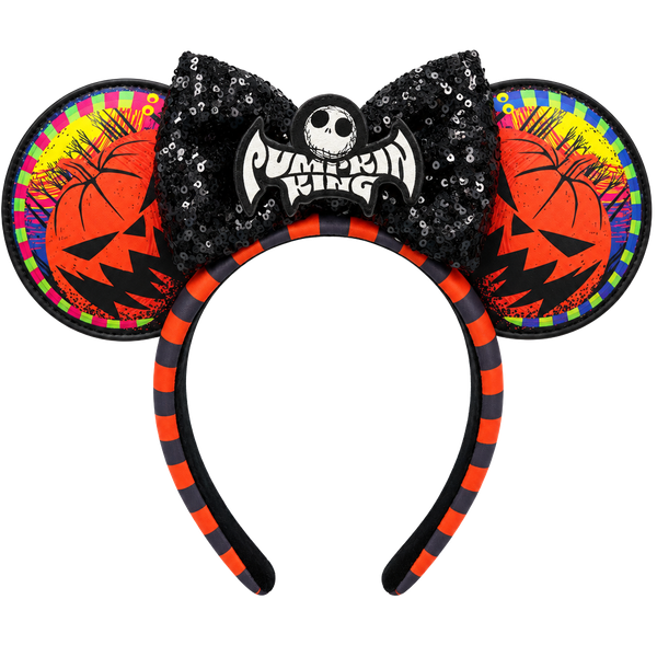 NWT Disney Parks NBC Pumpkin King Minnie Ears Headband