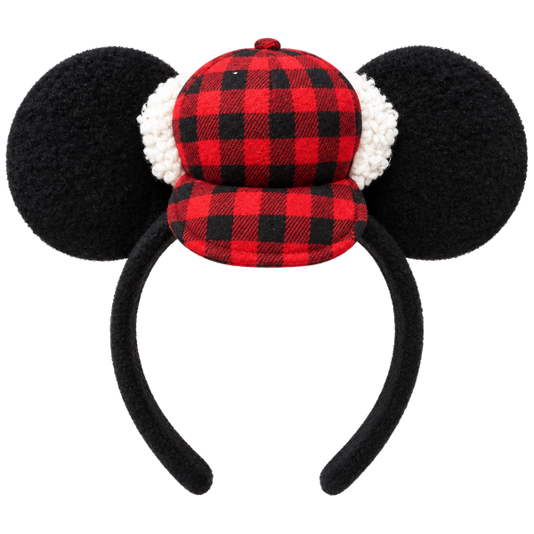 NWT Disney Minnie Mouse Ears Plaid Holiday Headband 