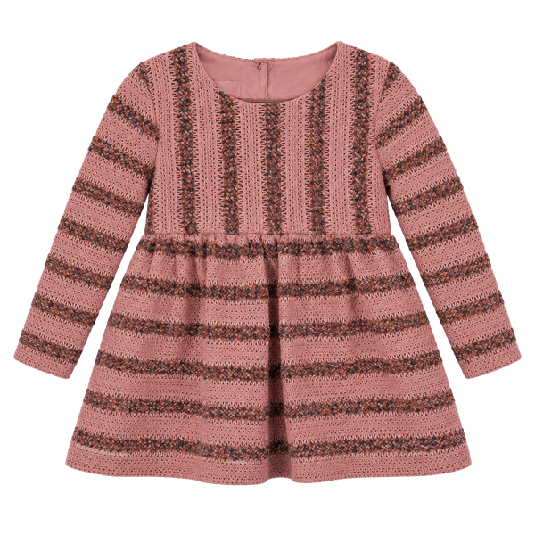 Bonnie Jean Toddler 2T Pink Stripe Textured Sweater Knit Dress