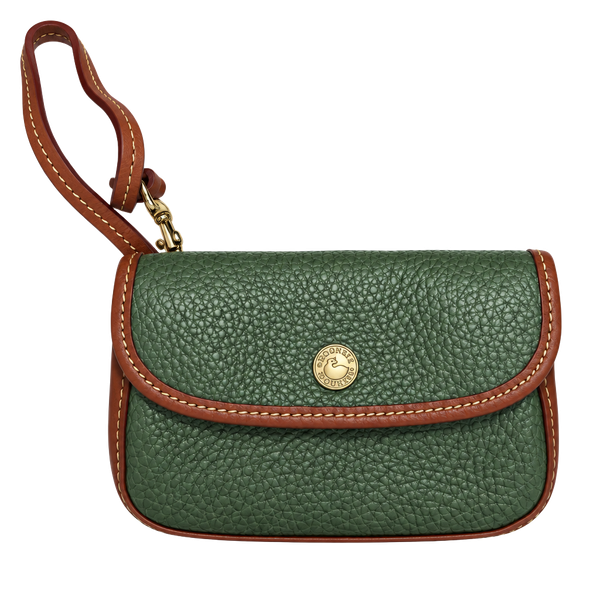 Dooney & Bourke PebbledLeather Snap WristletForest Green