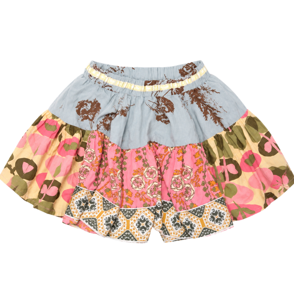 Matilda Jane Apron Skirt Size 4 Multi-Color Calico