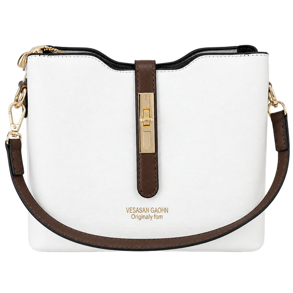 Vesasan Gaohn White shoulder PU Leather Handbag