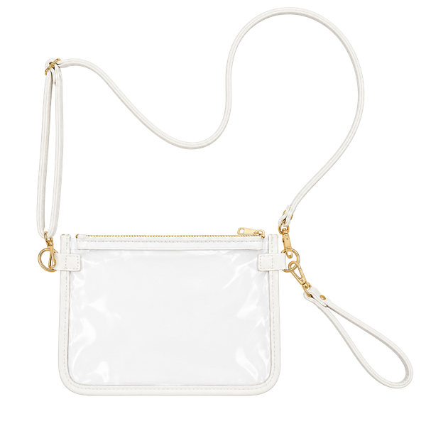 Clear Transparent Stadium Approved Crossbody Bag White