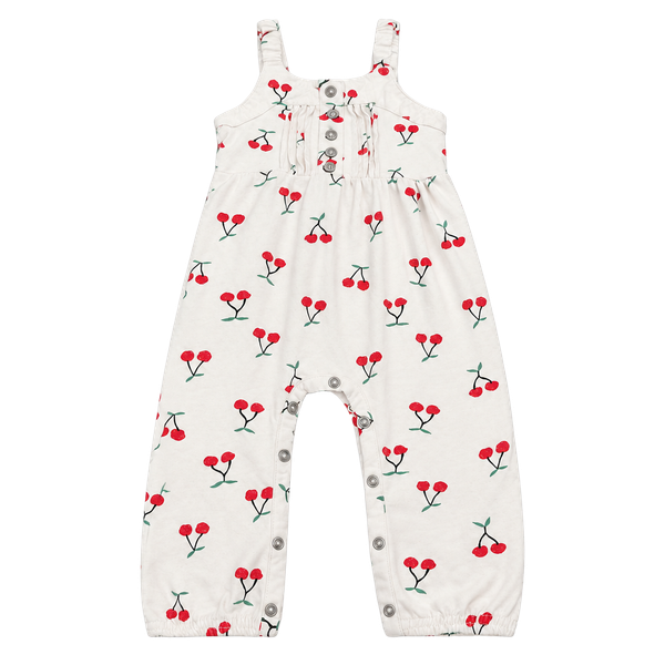 Jessica Simpson Cherry Print Jumpsuit Size 18M White