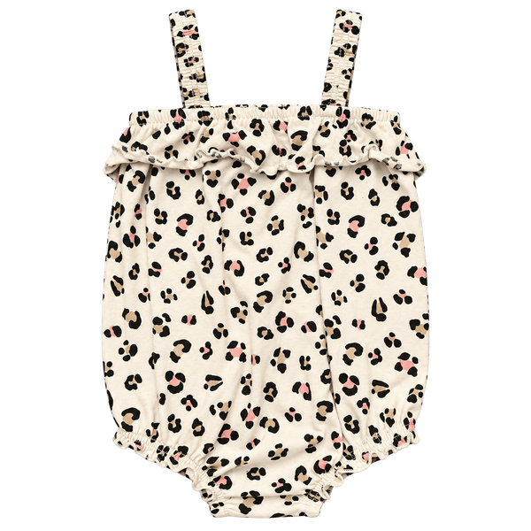 Wonder Nation Ruffle Bubble Romper Size 24M Leopard Print