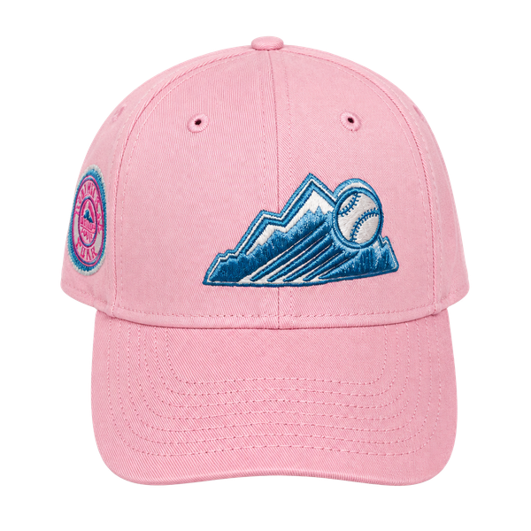 New Era Colorado Rockies 59FIFTY Fitted Hat Size 7 1/4 Pink Blue 1993